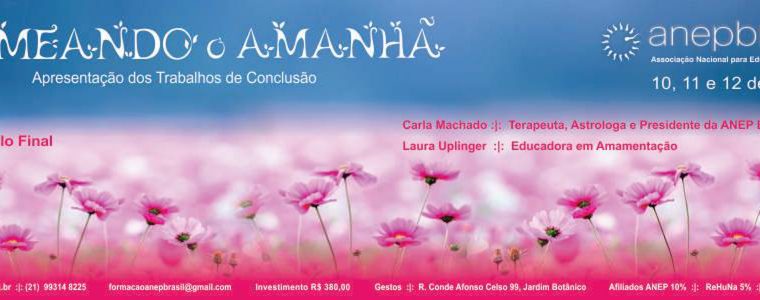 Flyer do 12° Módulo de Formação da ANEP Brasil - Semeando o Amanhã